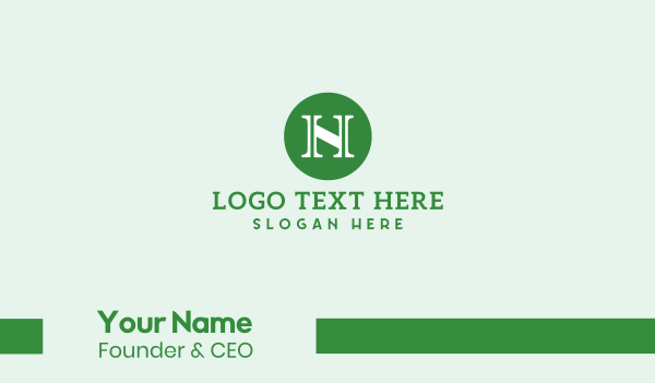 Letter N Circle Business Card Design Image Preview