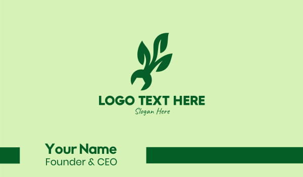 Natural Mechanical Leaf Business Card Design Image Preview