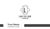 Simple Square Letter Business Card Image Preview