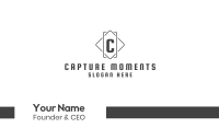 Simple Square Letter Business Card Image Preview