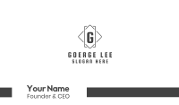 Simple Square Letter Business Card Image Preview