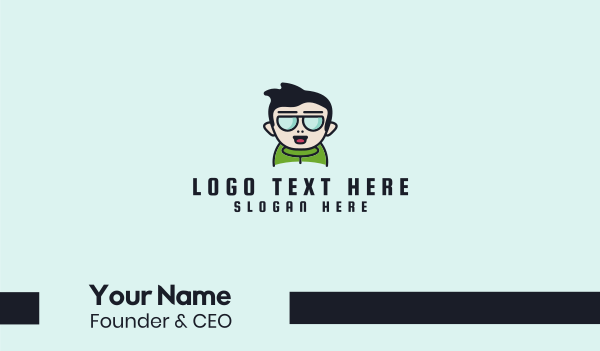 Boy Character Mascot Business Card Design Image Preview