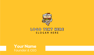 Burger Diner Mascot  Business Card Image Preview