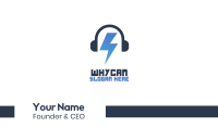 DJ Thunder Headphones Business Card Image Preview