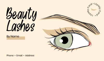 Beautiful Lashes Business Card Image Preview