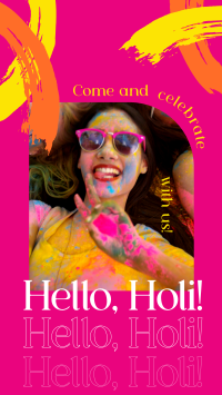 Hello Holi Instagram reel Image Preview