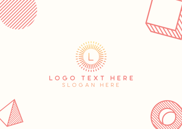 Geometric Shape Postcard Design Image Preview