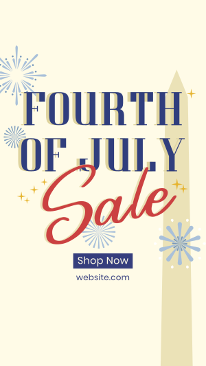 4th of July Text Sale Instagram story Image Preview