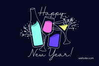 New Year Party Pinterest Cover Image Preview