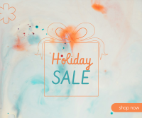 Holiday Sale Orange Facebook Post Design