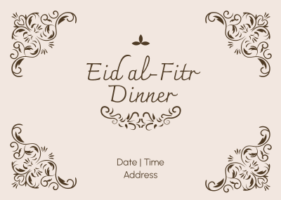 Fancy Eid Dinner  Postcard Image Preview