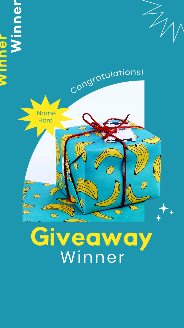 Banana Gift Wrap Instagram Story Design Image Preview
