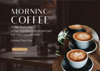 Early Morning Coffee Postcard Image Preview