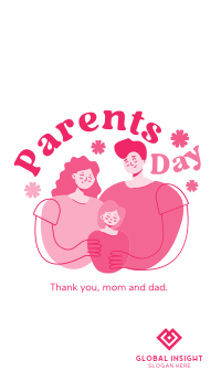 Happy Mommy & Daddy Day TikTok Video Design