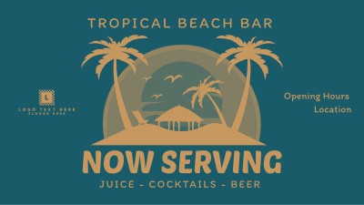 Tropical Beach Bar Facebook event cover Image Preview