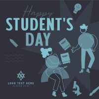 Student Geometric Day Instagram Post Design