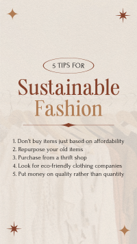 Stylish Chic Sustainable Fashion Tips Instagram story Image Preview