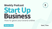 Simple Business Podcast Facebook event cover Image Preview