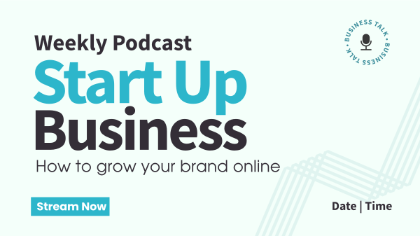 Simple Business Podcast Facebook Event Cover Design Image Preview