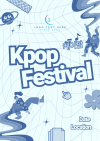 Trendy K-pop Playlist Flyer Image Preview