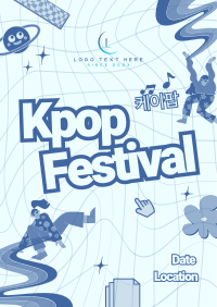 Trendy K-pop Playlist Flyer Image Preview