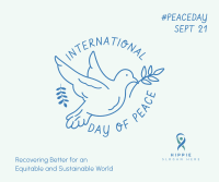 Peace Dove Outline Facebook post Image Preview