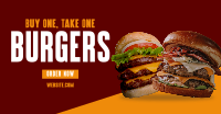 Double Burgers Promo Facebook Ad Design
