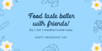 Quality Friends Quality Foods  Twitter Post Design