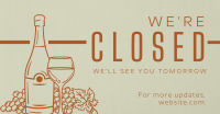 Minimalist Closed Restaurant Facebook ad Image Preview