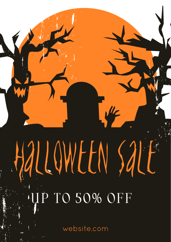 Spooky Trees Sale Flyer Design