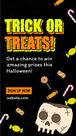 Creepy Tricky Treats Facebook story Image Preview