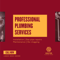 Minimalist Plumbing Service Instagram Post Image Preview