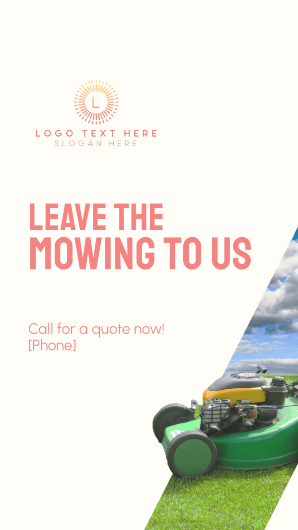 Lawn Mower Instagram Story Design Image Preview