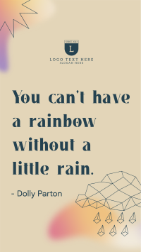 Little Rain Quote TikTok Video Design