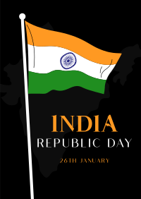 Indian Flag Raise Poster Design