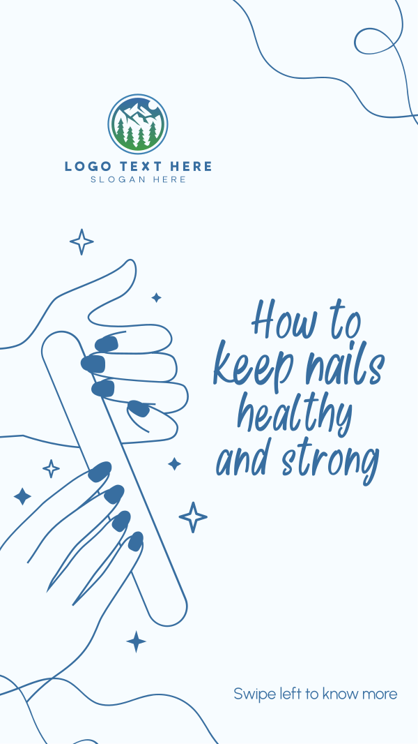How to keep nails healthy Instagram Story Design Image Preview