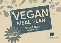 Organic Vegan Food Sale Postcard Preview