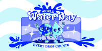 Cartoon Water Day Twitter post Image Preview