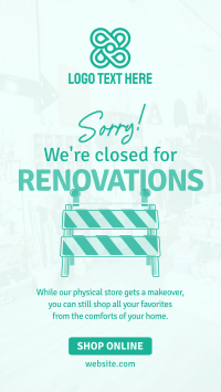 Closed for Renovations Instagram story Image Preview