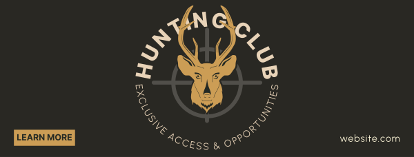 Hunting Club Deer Facebook Cover Design Image Preview