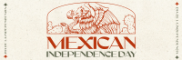 Retro Mexican Independence Day Twitter Header Image Preview