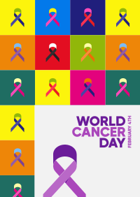 Cancer Day Pop Art Flyer Design