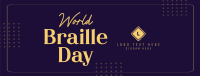 International Braille Day Facebook Cover Design
