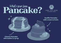 Classic and Souffle Pancakes Postcard Design