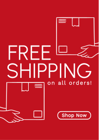 Minimalist Free Shipping Deals Flyer Design