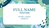 Painterly Abstract Shapes Business Card Preview