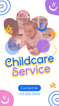 Doodle Childcare Service TikTok Video Design