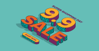 9.9 Isometric Multicolor Sale Facebook ad Image Preview