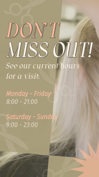 Salon Hours Instagram story Image Preview