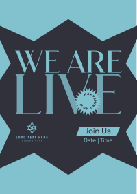 We Are Live Flyer Image Preview